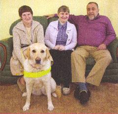 Hall Family plus Pebbles the Guide Dog
