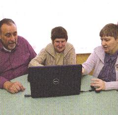 Hall Family with Talking Laptop