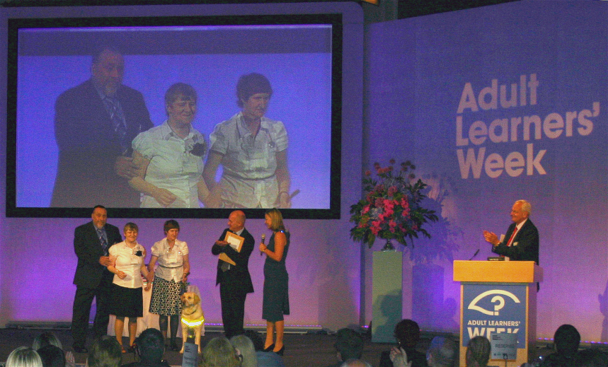 Hall Family recieving award